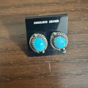 Turquoise sterling silver earrings